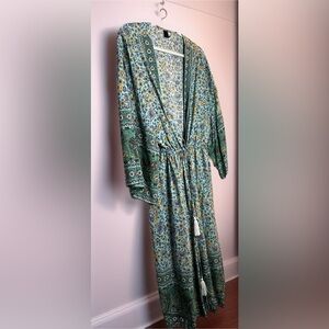 #61 Floral Green Cover up